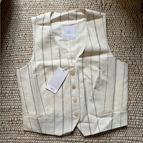 🫐 MANGO PINSTRIPE VEST 🫐 - Picture 2 of 5
